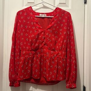 Madewell Floral Blouse XS